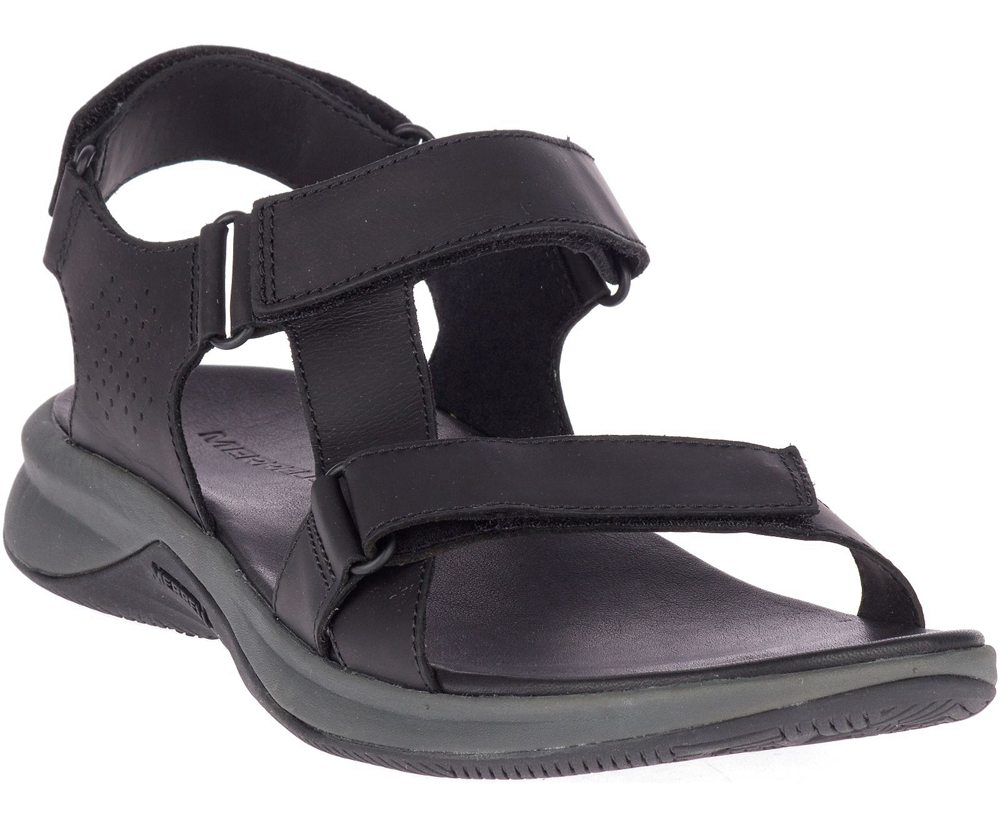 Sandálias Homem - Merrell Tideriser Luna Strap Couro - Pretas - RSE257931
